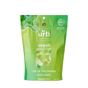 Urb Green Apple Delta 10 & 8 THC Vegan Gummies (1750mg)