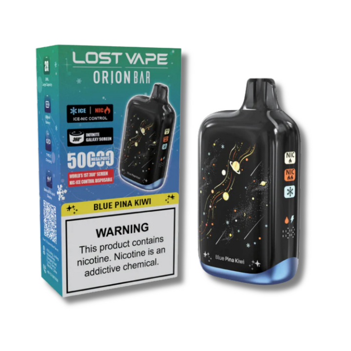 Lost Vape Orion Bar 50K Disposable Vape - Blue Pina Kiwi Flavor