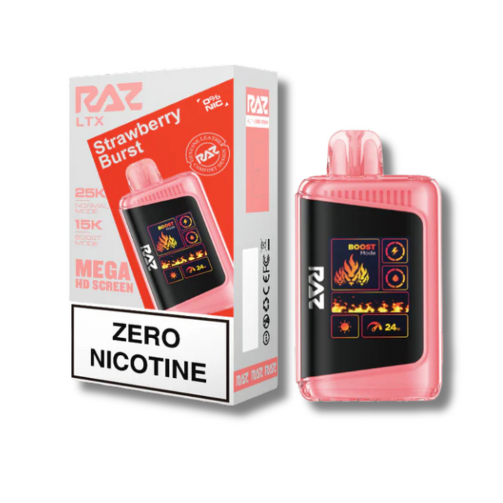 RAZ LTX 25K Zero Nicotine Disposable Vape - Strawberry Burst Flavor