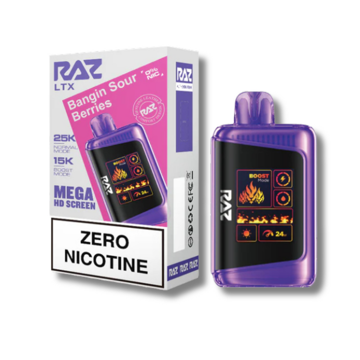 Bangin Sour Berries - RAZ LTX 25K Zero Nicotine Disposable Vape