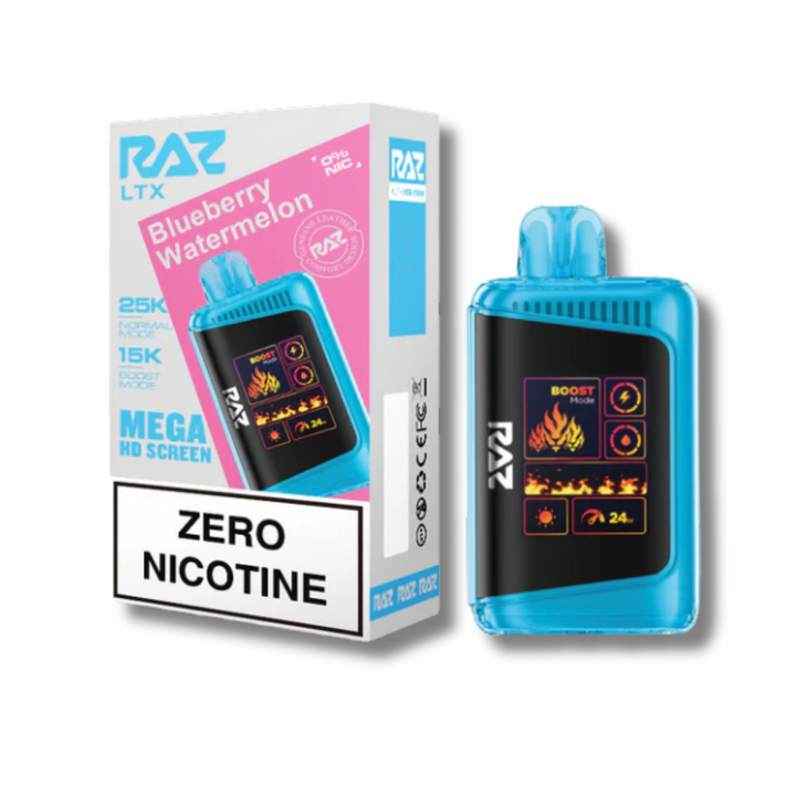 RAZ LTX 25K Zero Nicotine Disposable Vape - Blueberry Watermelon Flavor