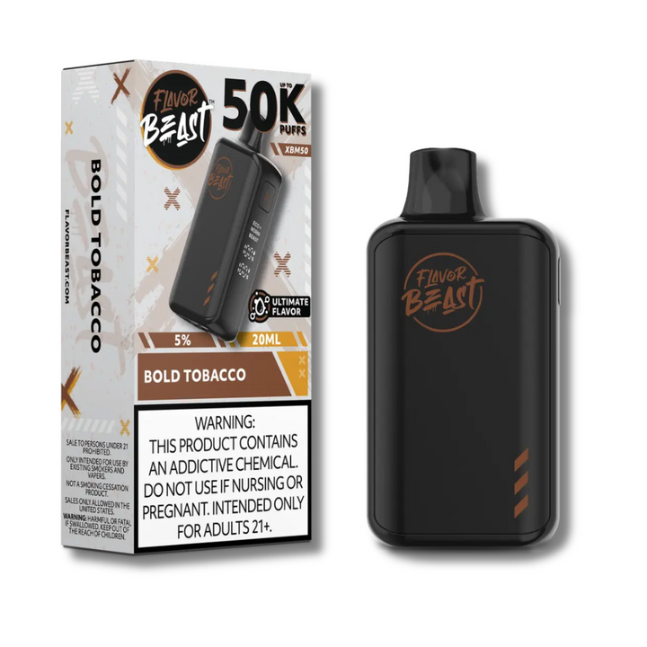 Bold Tobacco Flavor Beast XBM50 Disposable Vape 50K