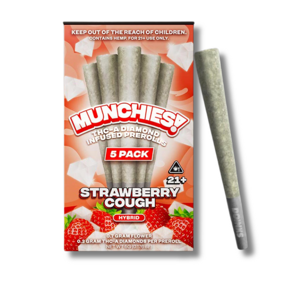 Delta Munchies THCA Diamond Wax Infused Pre-Rolls 5 Pack