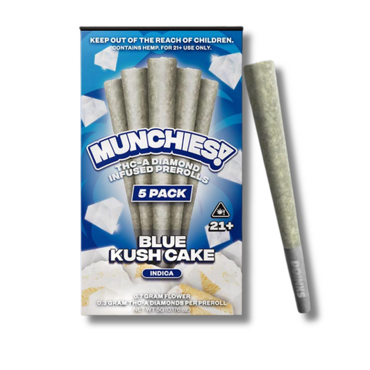 Delta Munchies THCA Diamond Wax Infused Pre-Rolls 5 Pack