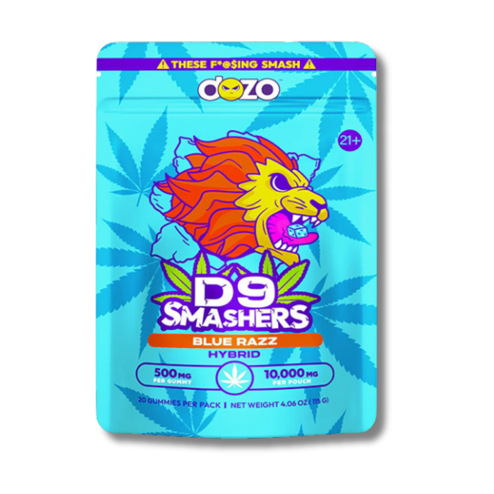 DOZO D9 THC Smashers 10000MG - Blue Razz Hybrid