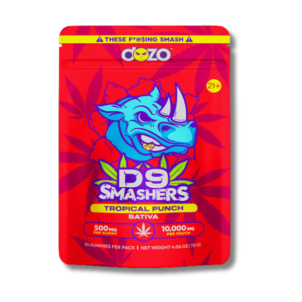 DOZO D9 THC Smashers 10000MG Tropical Punch (Sativa)