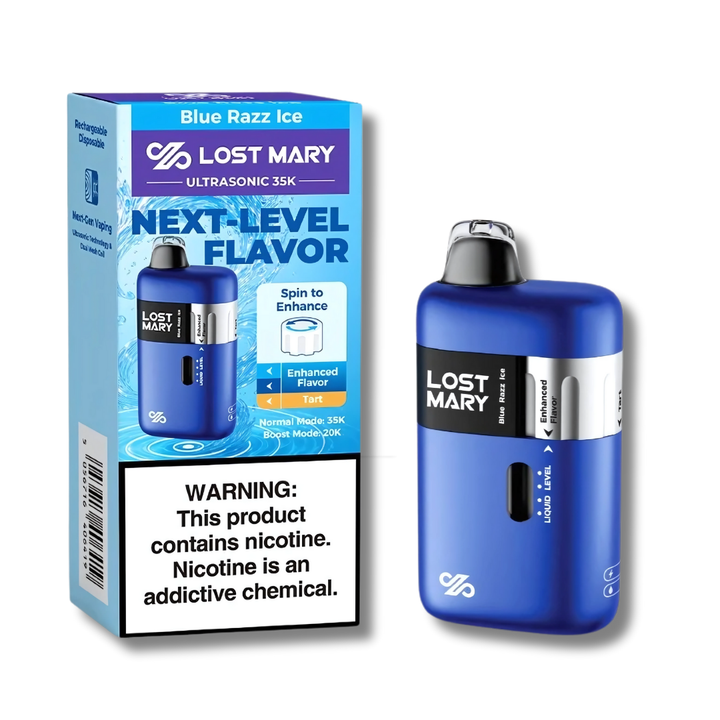 Blue Razz Ice Lost Mary Ultrasonic 35000 Disposable Vape