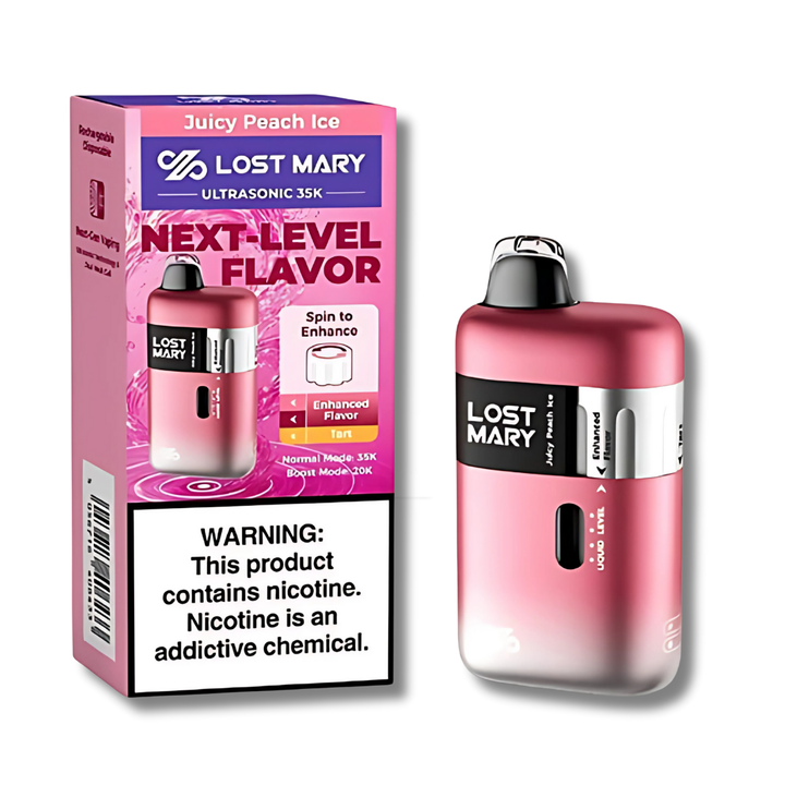 Juicy Peach Ice Lost Mary Ultrasonic 35000 Disposable Vape
