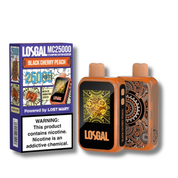 LOSGAL MC25000 Disposable Vape By Lost Mary Black Cherry Peach