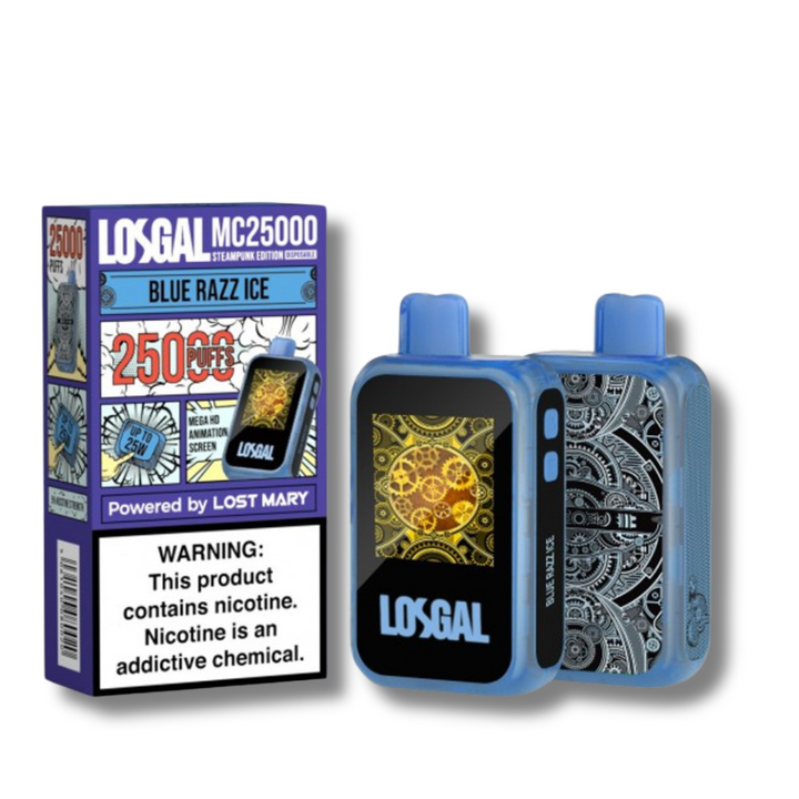 LOSGAL MC25000 Disposable Vape By Lost Mary Blue Razz Ice Flavor