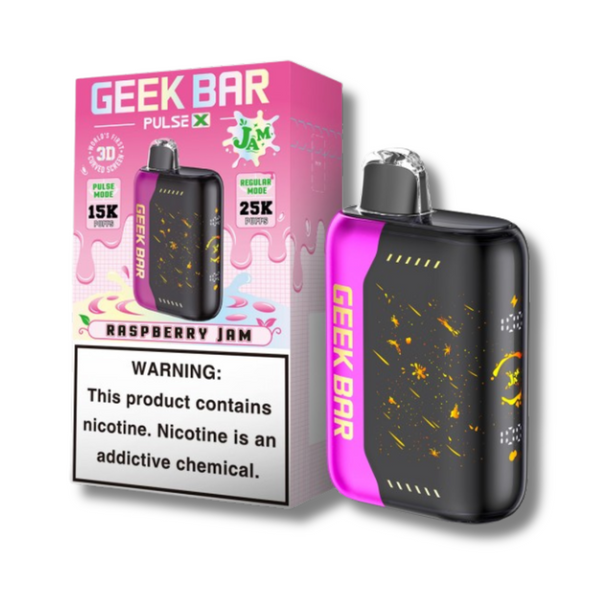 Geek Bar Pulse X 25K Disposable Vape Jam Edition Raspberry Jam
