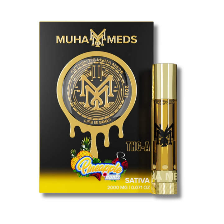 Muha Meds THCA Diamonds Cartridge 2G - Pineapple Runtz