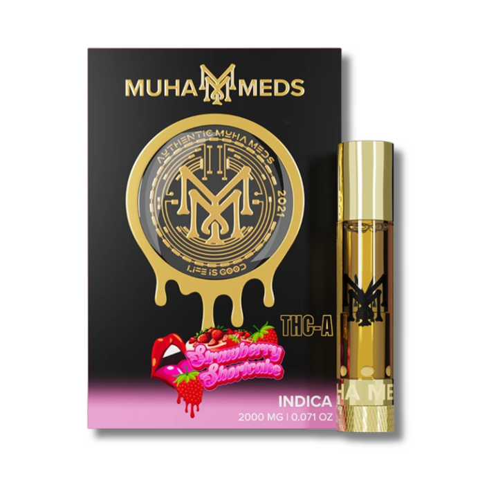Muha Meds THCA Diamonds Cartridge 2G - Strawberry Shortcake