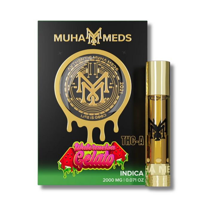 Muha Meds THCA Diamonds Cartridge 2G - Watermelon Gelato 