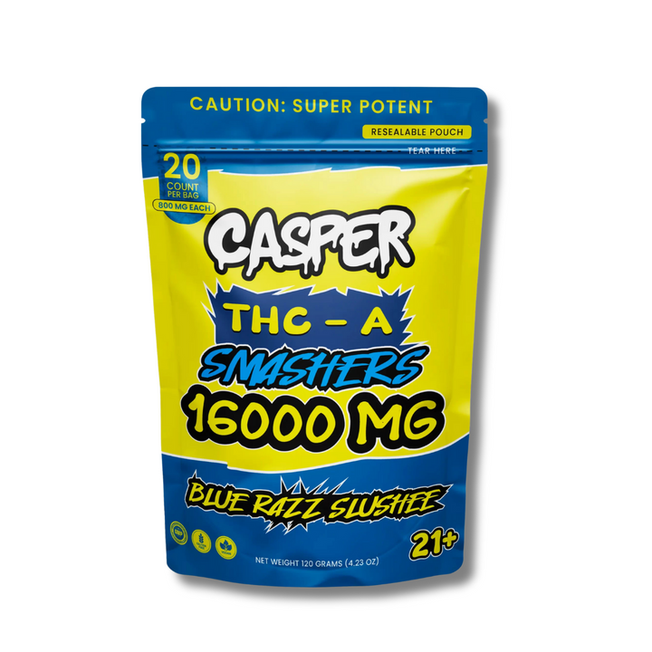 Casper THCA Smashers Gummies 16000MG - Blue Razz Slushee 