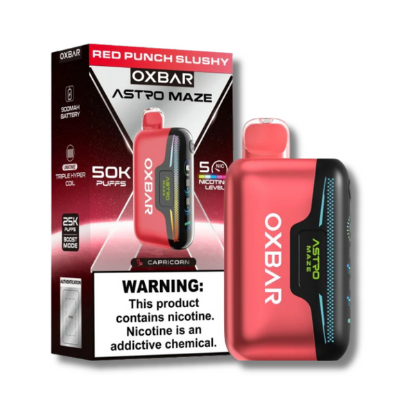 OXBAR Astro Maze 50K Disposable Vape - Red Punch Slushy