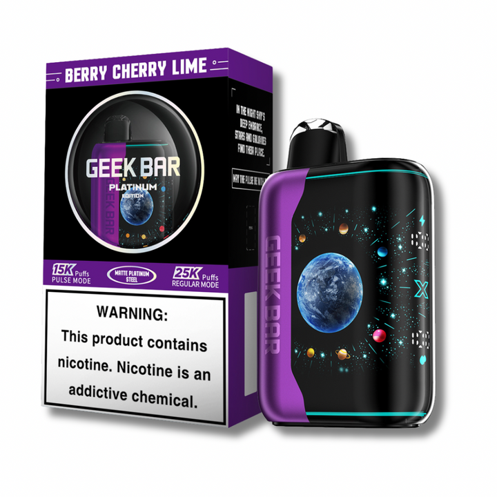 Geek Bar Pulse X Platinum Edition Disposable 25K Puffs - Berry Cherry Lime (NEW)