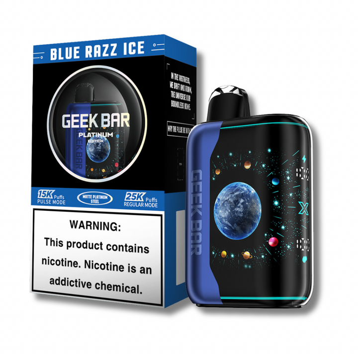 Geek Bar Pulse X Platinum Edition Disposable 25K Puffs - Blue Razz ice