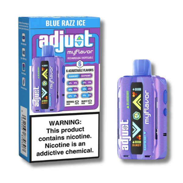 Adjust MyFlavor 40K Disposable Vape By Lost Mary - Blue Razz Ice Flavor