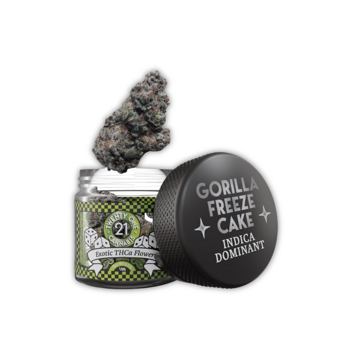 Twenty One Cannabis Exotic THCa Flower 3.5g - Gorilla Freeze Cake