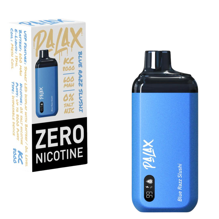 Palax KC8000 0% Nicotine Disposable Vape - Blue Razz Slushi