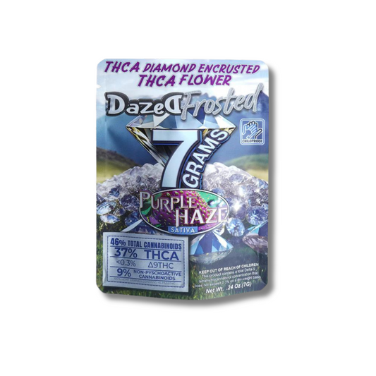 Dazed Exotic THCA Flower 7 Grams Pack Purple Haze