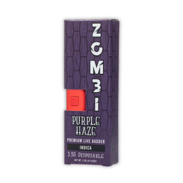 Zombi Live Badder 3.5G Disposable Vape Purple Haze flavor