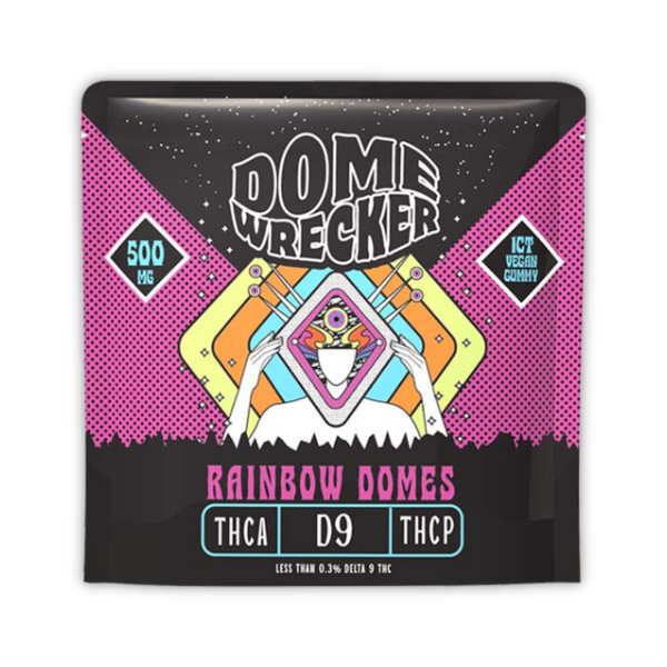 HiXotic Dome Wrecker THCA |THCP | Delta 9 500MG 1ct Gummy Rainbow Domes