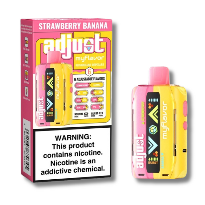 Adjust MyFlavor 40K Disposable Vape By Lost Mary - Strawberry Banana Flavor