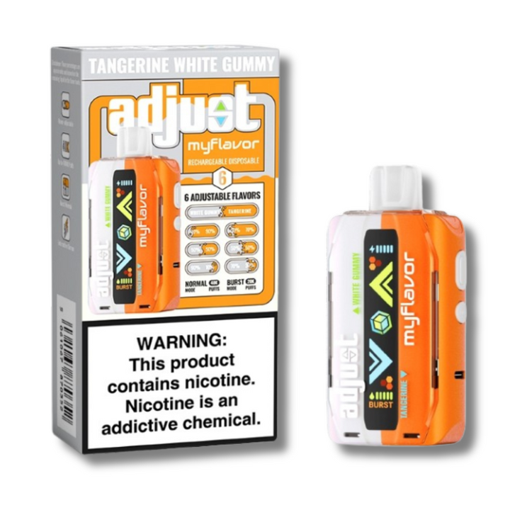 Adjust MyFlavor 40K Disposable Vape By Lost Mary - Tangerine White Gummy Flavor