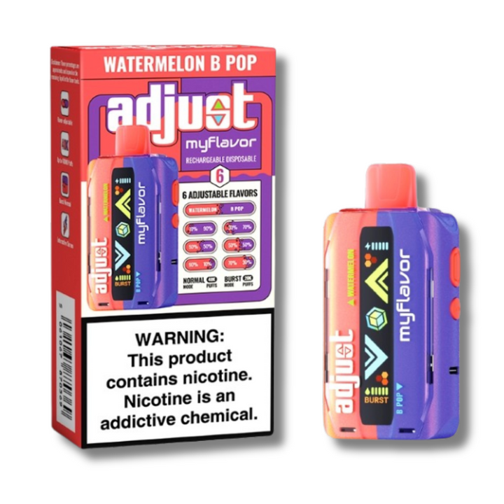 Watermelon B-Pop Adjust MyFlavor 40K Disposable Vape By Lost Mary