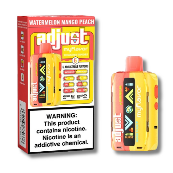 Adjust MyFlavor 40K Disposable Vape By Lost Mary - Watermelon Mango Peach Flavor