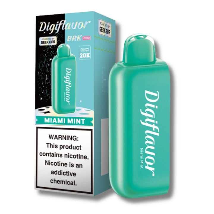 Miami Mint Geek Bar DigiFlavor 20000 Disposable Vape Pods