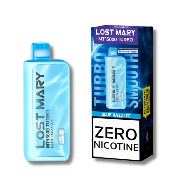 Lost Mary MT15000 Turbo Zero Nicotine Disposable - Blue Razz Ice