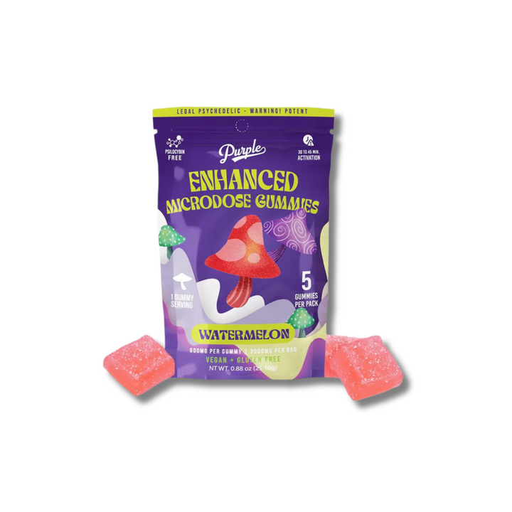 Purple Magic Enhanced Micro dose Gummies 5 pack Watermelon