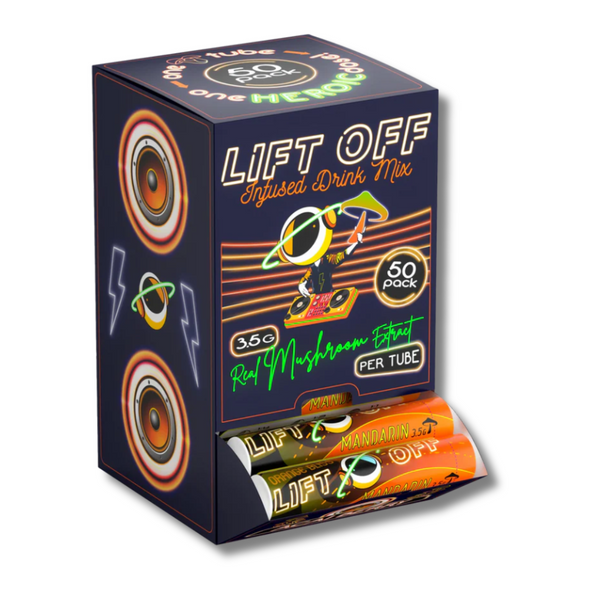 Lift Off Mushroom Infused Drink Mix 3.5G Tubes Mandarin Orange Flavor