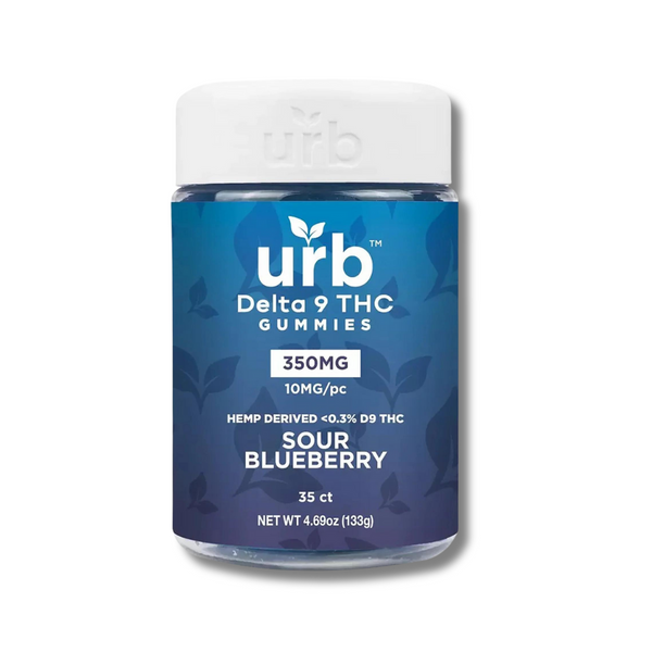 URB Delta 9 THC Gummies 350MG Jar Sour Blueberry