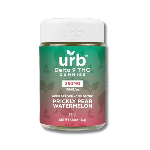 URB Delta 9 THC Gummies 350MG Jar - Prickly Pear Watermelon