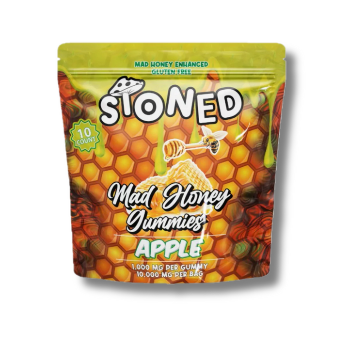 Stoned Mushroom Mad Honey Gummies 10000mg Apple 