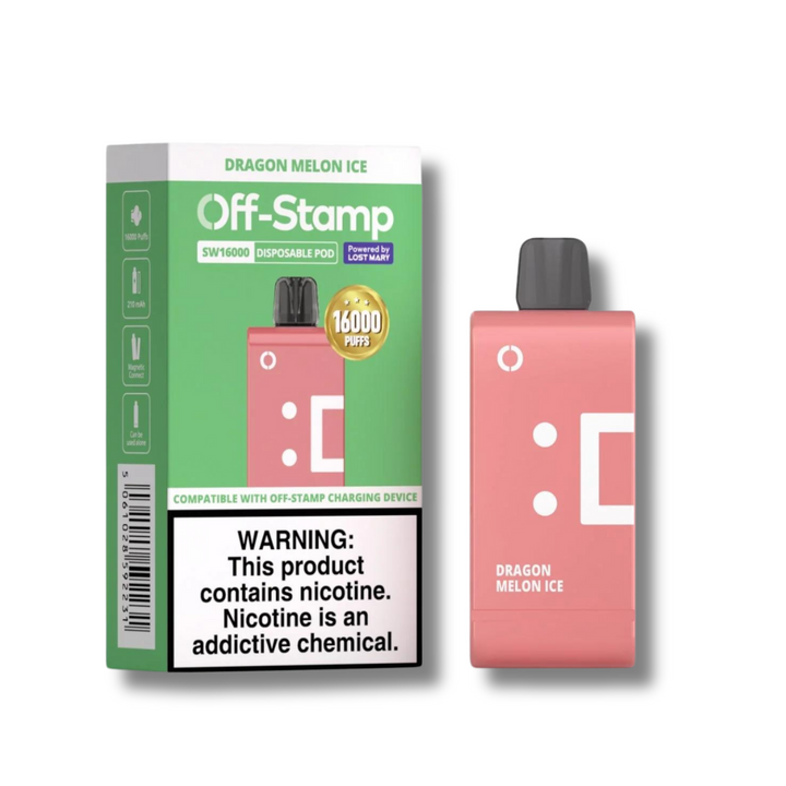 Lost Mary Off Stamp SW16000 Pod Disposable Dragon Melon Ice