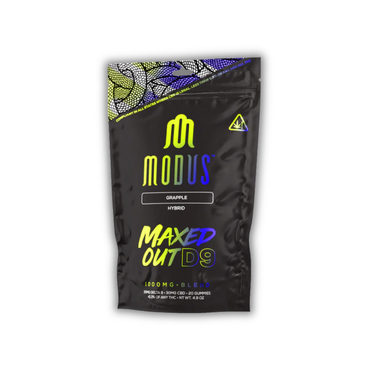 Modus Maxed Out Delta 9 CBD Gummies 1000mg Grapple Hybrid Flavor