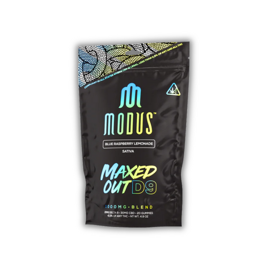 Modus Maxed Out Delta 9 CBD Gummies 1000mg Blue Raspberry Lemonade 