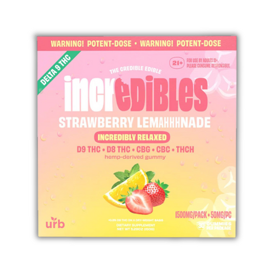 URB Incredibles Gummies 1500 MG 30ct Strawberry Lemahhhnade