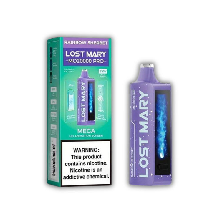Lost Mary MO20000 Pro Disposable Vape Rainbow Sherbet 