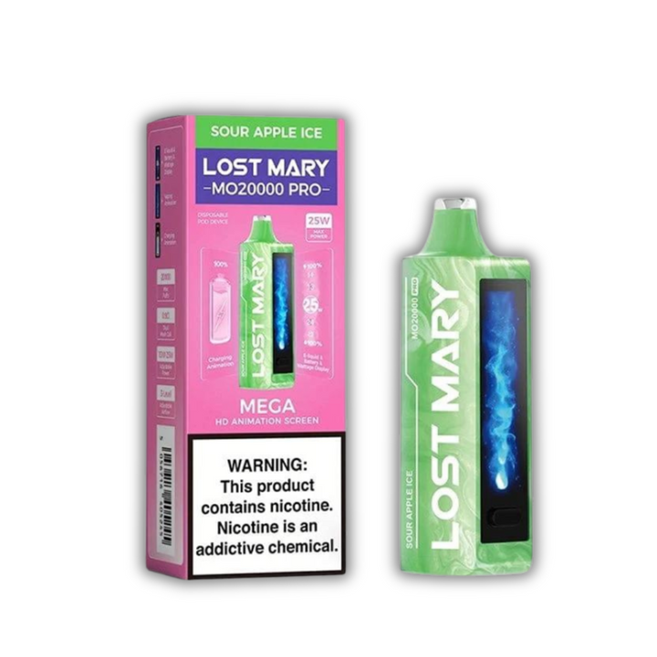 Lost Mary MO20000 Pro Disposable Vape Sour Apple Ice Flavor