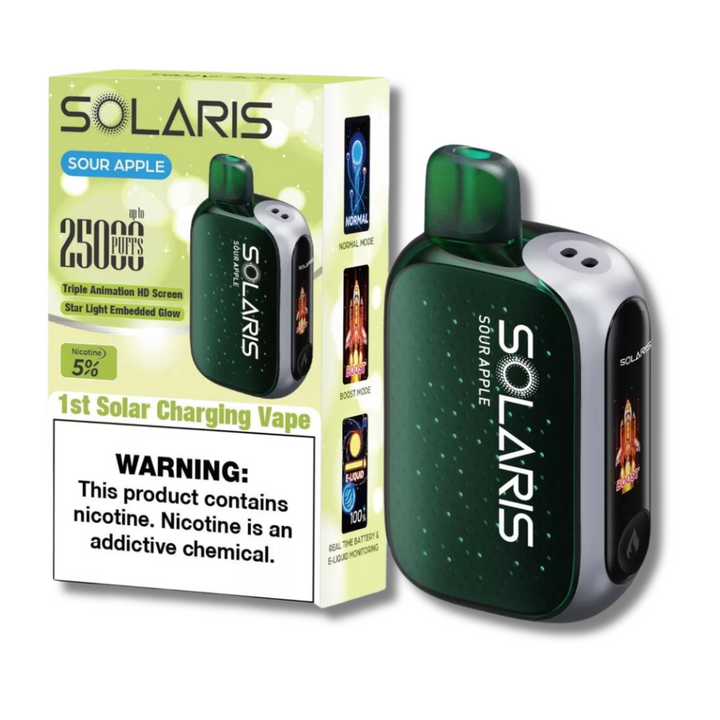 Solaris 25K Disposable Vape Solar Technology Sour Apple