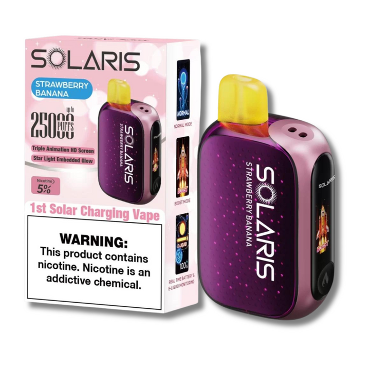 Solaris 25K Disposable Vape Solar Technology Strawberry Banana