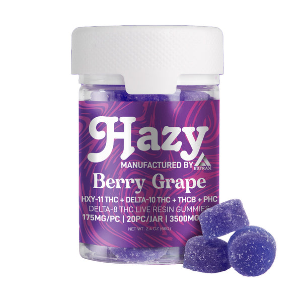 Hazy Delta 8 Gummies Berry Grape (3500mg)