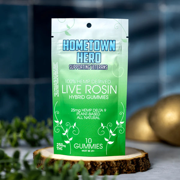 Hometown Hero Delta-9 Live Rosin Gummies (Hybrid)