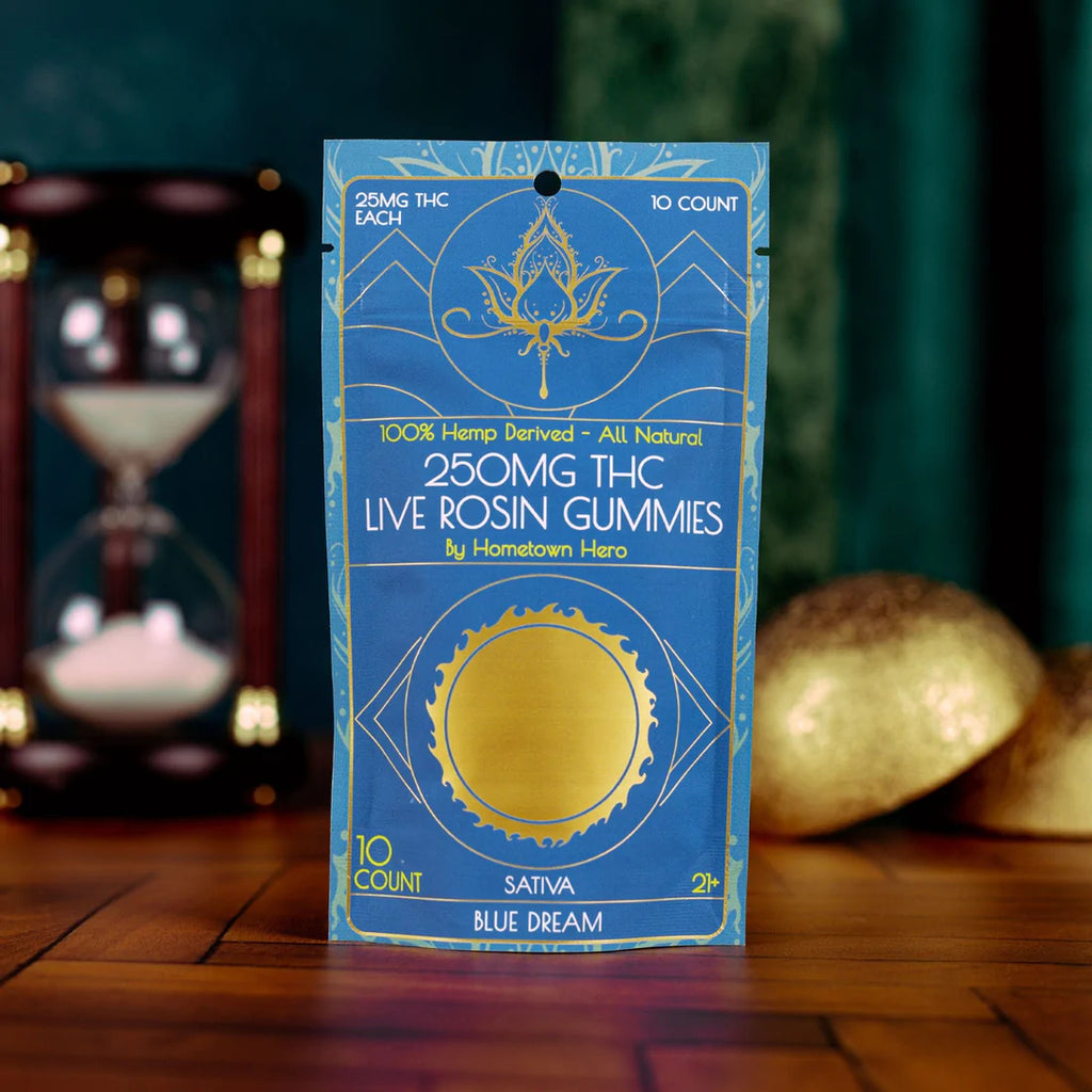 Hometown Hero Delta-9 Live Rosin Gummies (Blue Dream)